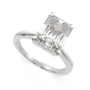 Juliana Emerald Cut Classic Solitaire Engagement Ring Setting - Nivetta